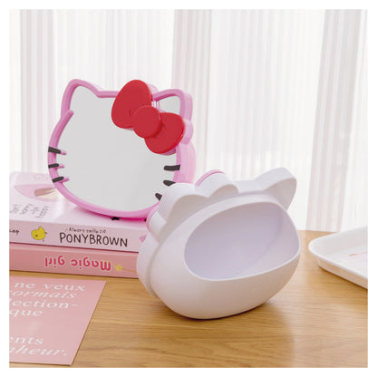 ESPEJO CON PORTA COSMÉTICOS HELLO KITTY - SANRIO