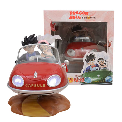 Figura de Colección Gokú y Milk Novios en Auto Dragon Ball