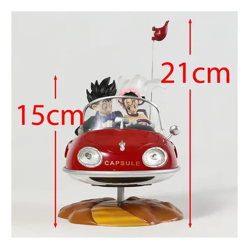 Figura de Colección Gokú y Milk Novios en Auto Dragon Ball