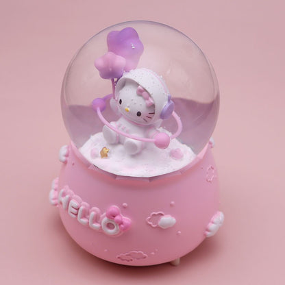 Esfera Musical de Nieve Hello Kitty Astronauta con Luces