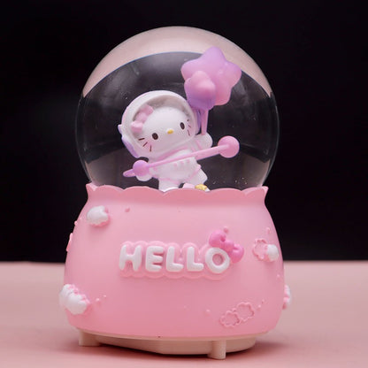 Esfera Musical de Nieve Hello Kitty Astronauta con Luces