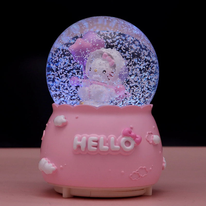 Esfera Musical de Nieve Hello Kitty Astronauta con Luces