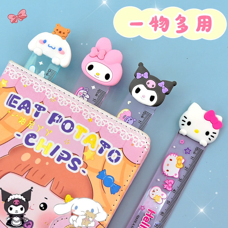 PACK X 4 REGLAS 15 CM PERSONAJES SANRIO