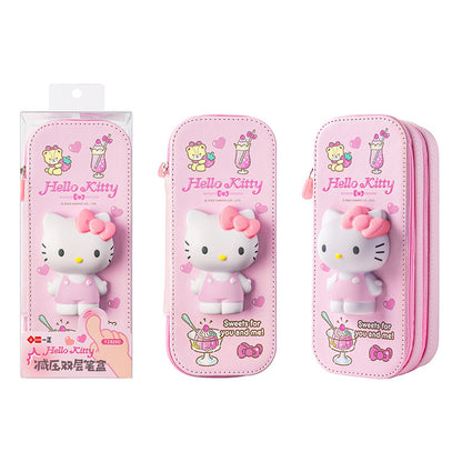 Sanrio Double Pencil Case with Squishy – Hello Kitty