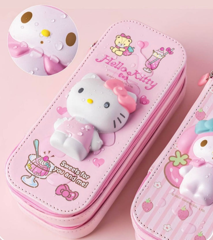 Cartuchera Doble Sanrio con Squishy – Hello Kitty