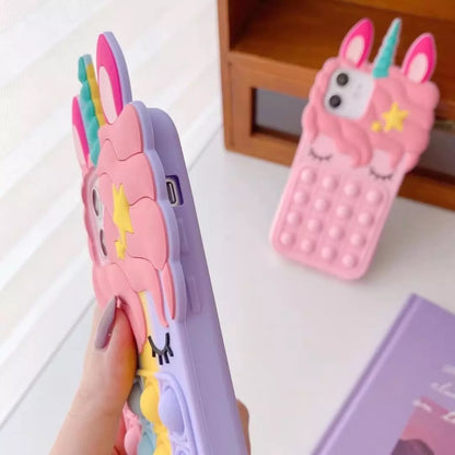 CASE PARA IPHONE 12/ 12 PRO UNICORNIO POP IT