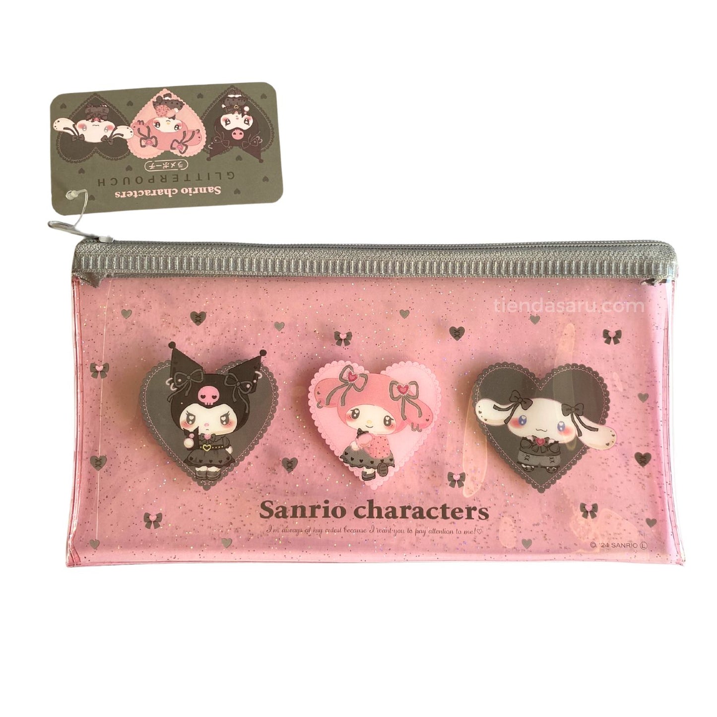 Cartuchera Glitter Sanrio Characters – My Melody, Kuromi y Cinnamoroll