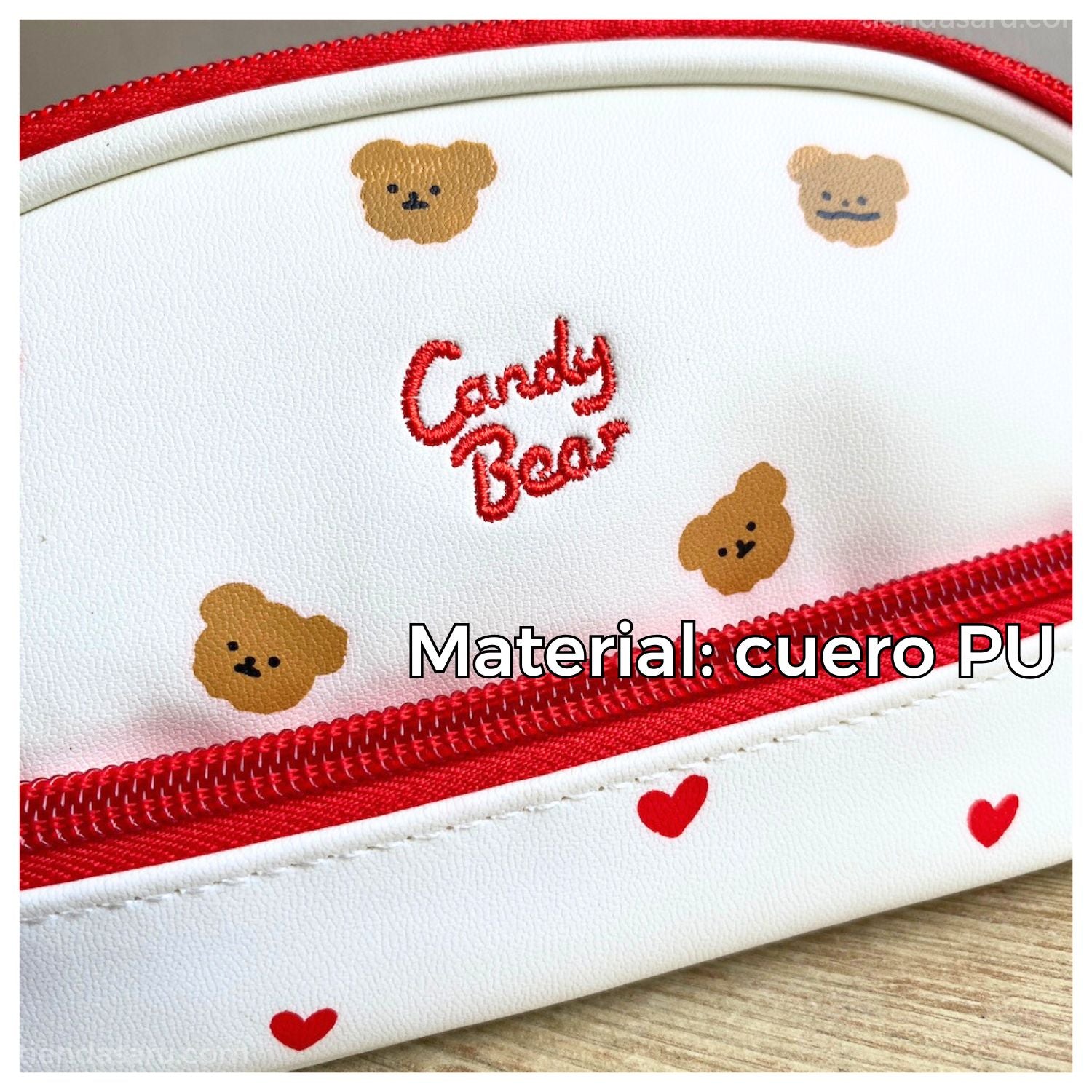 Cartuchera Kawaii Candy Bear de Cuero PU