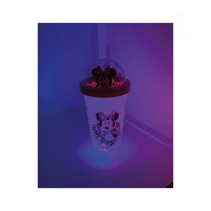 VASO DE PLÁSTICO MINNIE MOUSE CON SORBETE Y LUCES LED 500 ML - DISNEY