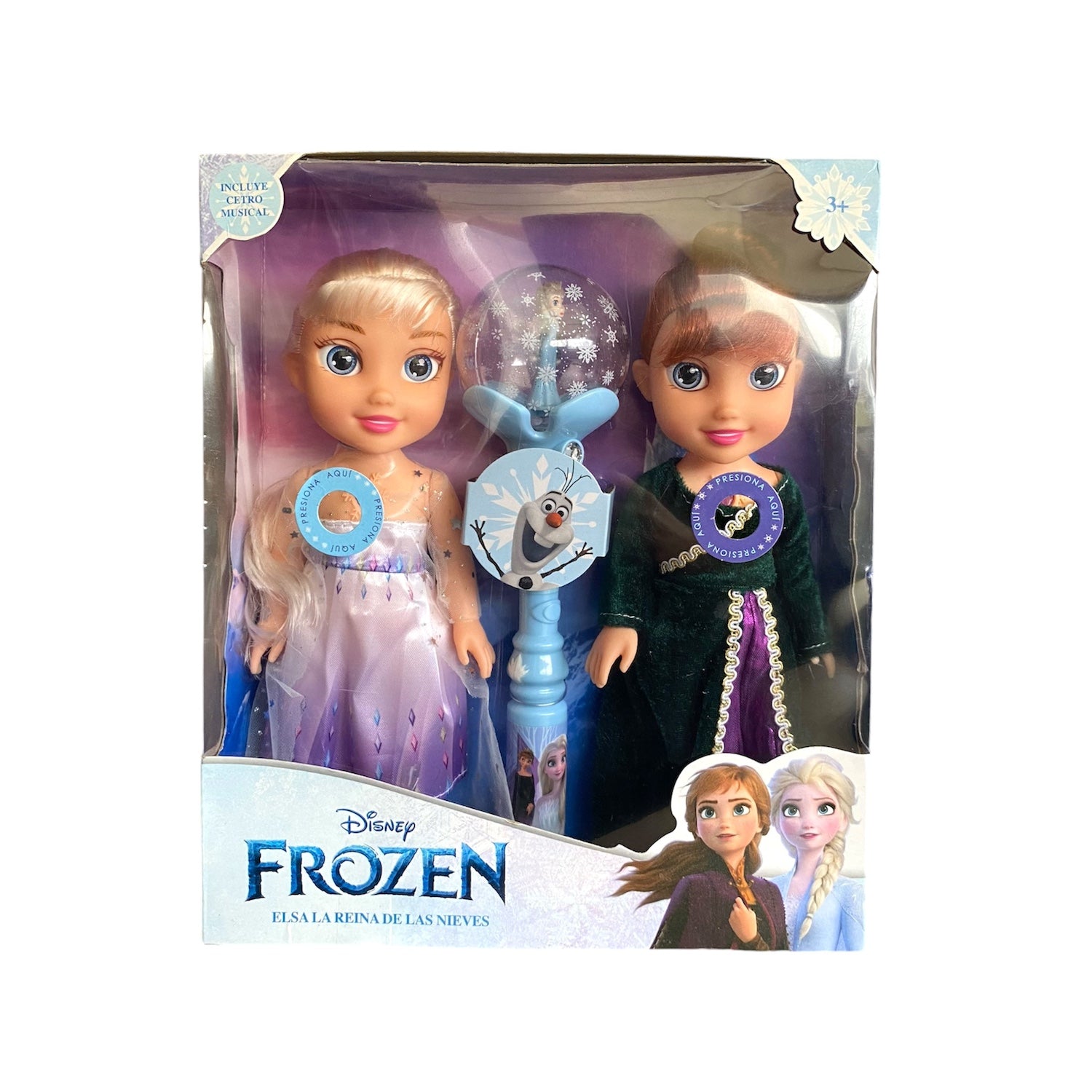 set 2 muñecas frozen luces sonido