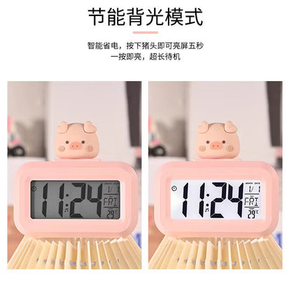 RELOJ DESPERTADOR CERDITO - ROSADO