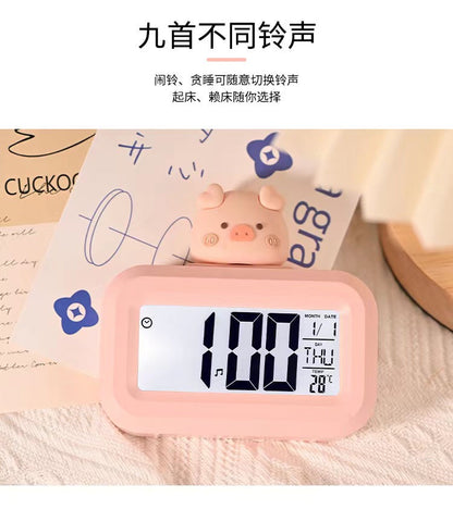 RELOJ DESPERTADOR CERDITO - ROSADO