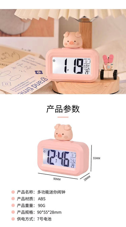 RELOJ DESPERTADOR CERDITO - ROSADO