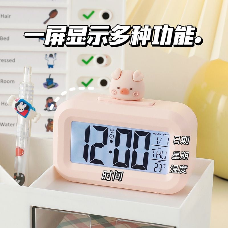 RELOJ DESPERTADOR CERDITO - ROSADO