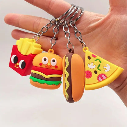 Pack de 12 Llaveros Comida Chatarra para Sorpresas de Cumpleaños