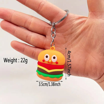 Pack de 12 Llaveros Comida Chatarra para Sorpresas de Cumpleaños