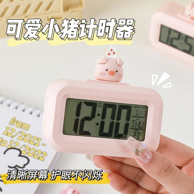 RELOJ DESPERTADOR CERDITO - ROSADO