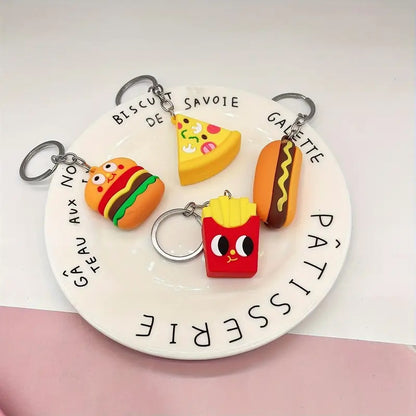Pack de 12 Llaveros Comida Chatarra para Sorpresas de Cumpleaños