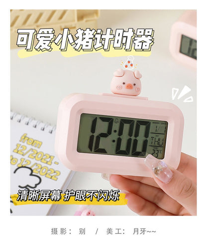 RELOJ DESPERTADOR CERDITO - ROSADO