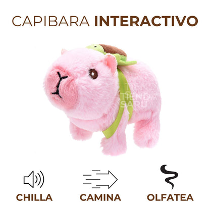 Interactive Capybara Doll: Walks, Moves its Snout and Makes Sounds