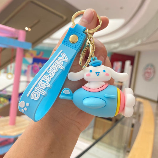 Cinnamoroll Airplane Keychain