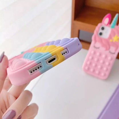 CASE PARA IPHONE 12/ 12 PRO UNICORNIO POP IT