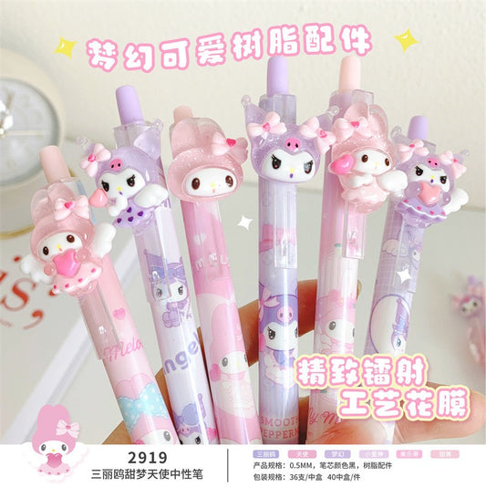 Set of 6 Kuromi &amp; My Melody Angel Pencils