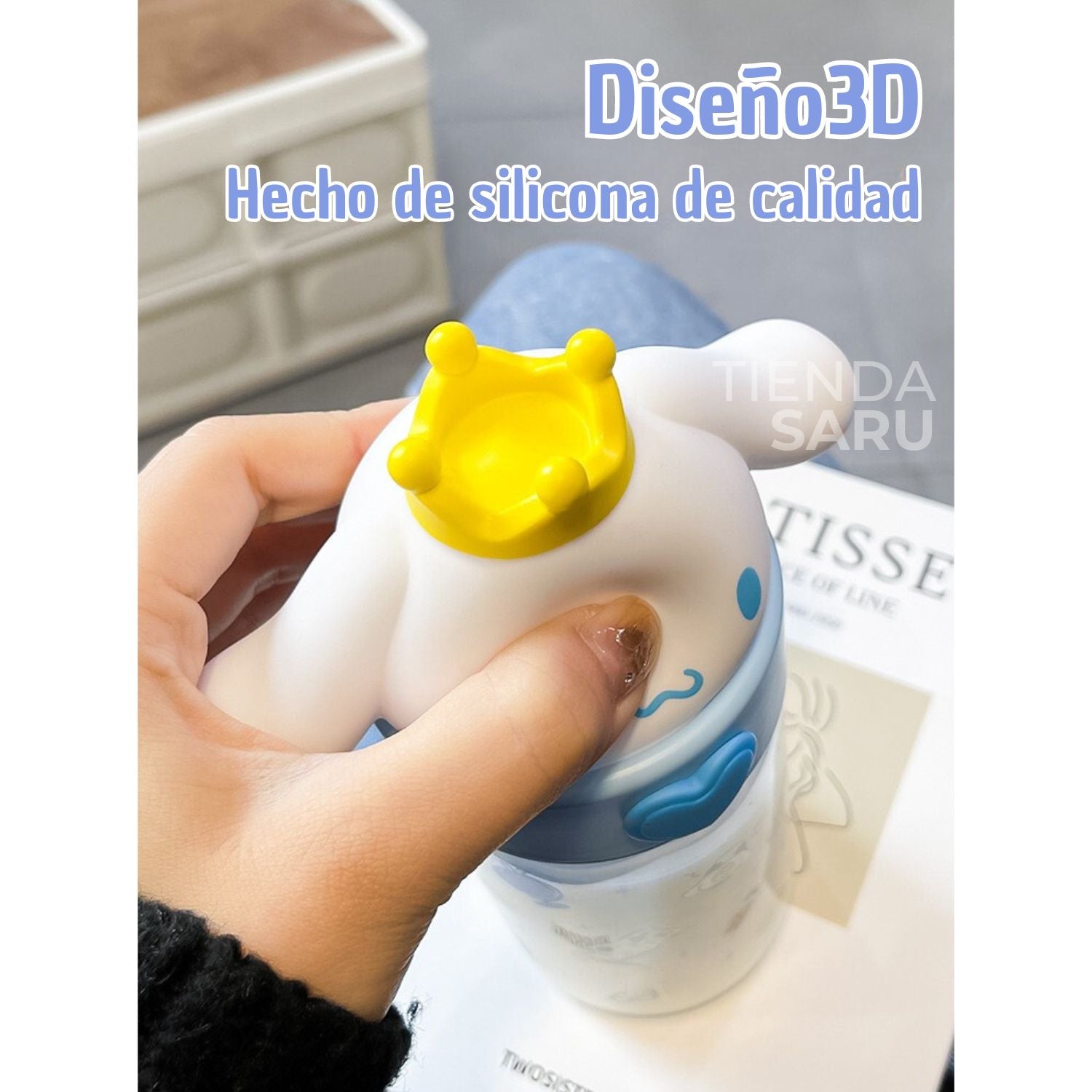 Botella de Vidrio Sanrio 3D Cinnamoroll – 360 ml