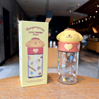 Botella de Vidrio Sanrio 3D Pompompurin – 360 ml