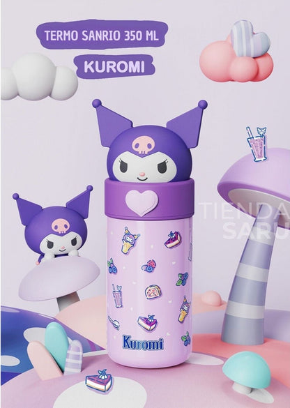 Termo Sanrio 3D Kuromi 350 ml - Acero Inoxidable 