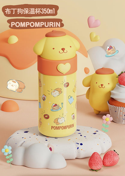 Termo de Acero Inoxidable Sanrio 3D Pompompurin – 350 ml