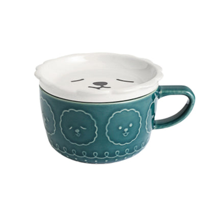 Alpaca Ceramic Mug with Plate – 350 ml