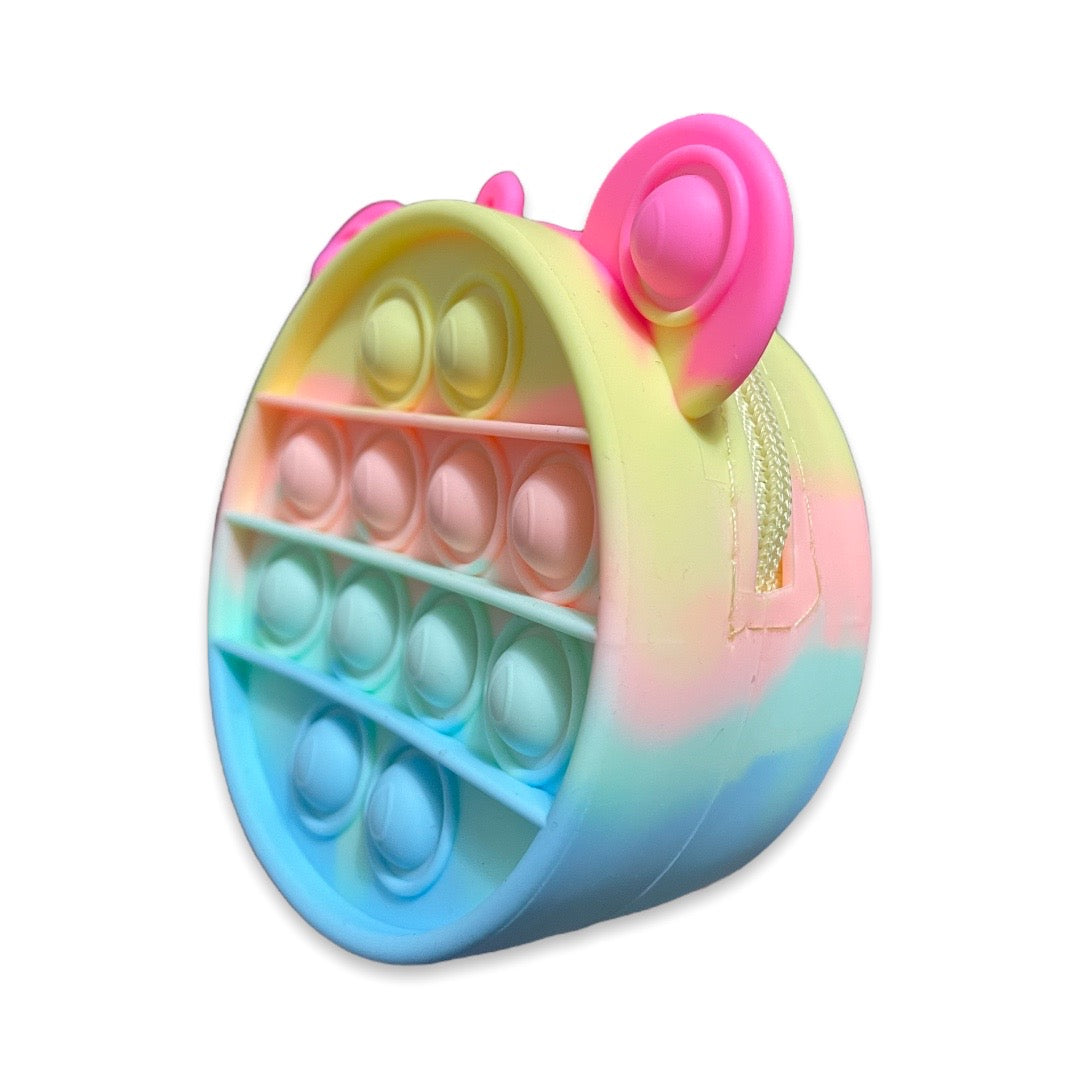 Multicolor Pop It Silicone Purse