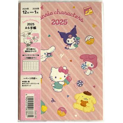 Planner A6 Sanrio Characters 2025