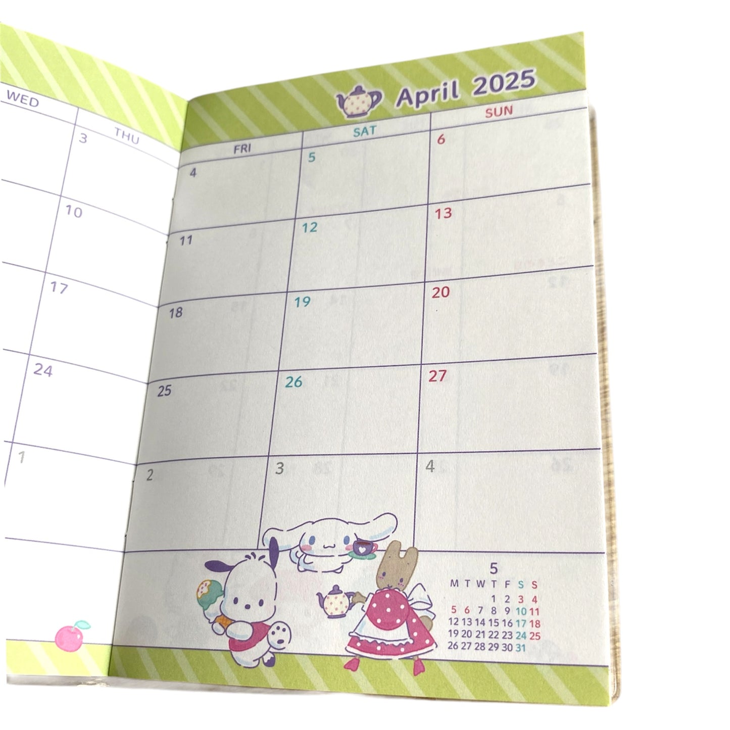 Planner A6 Sanrio Characters 2025