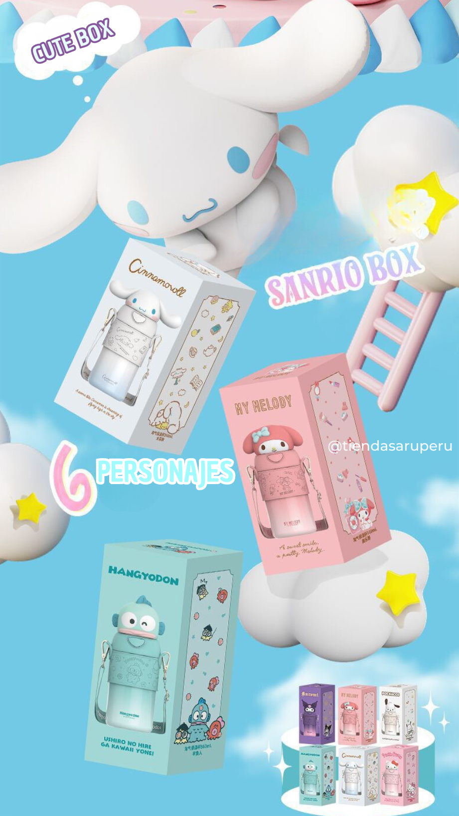 termo sanrio 560 ml caja 