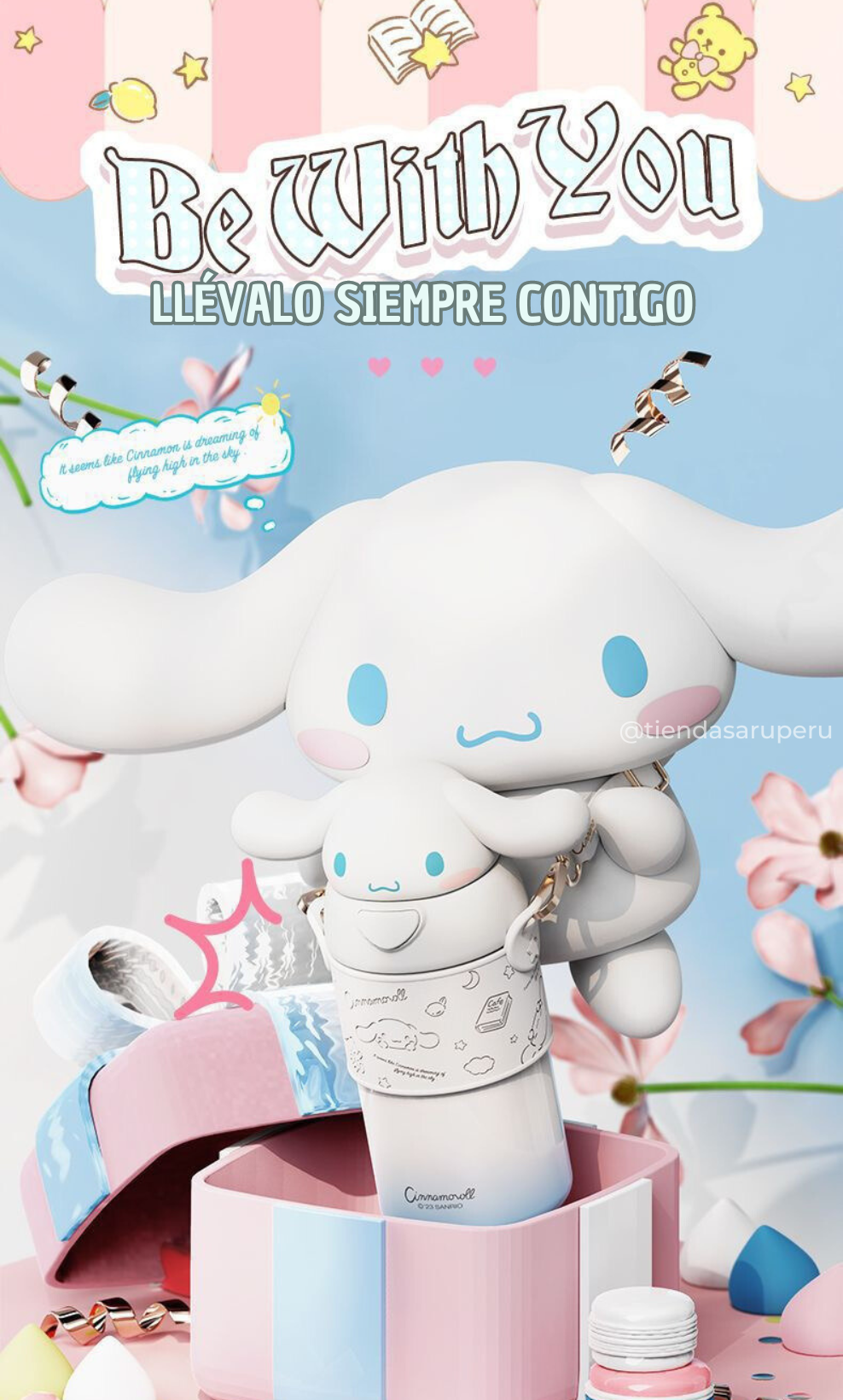 Termo de Acero Inoxidable Sanrio 3D – 560 ml