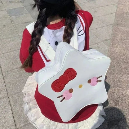 Mochila Hello Kitty Estrella Cuero PU 37 cm