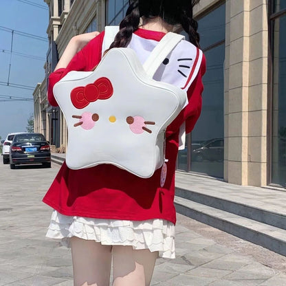 Mochila Hello Kitty Estrella Cuero PU 37 cm