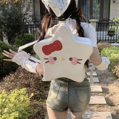 Mochila Hello Kitty Estrella Cuero PU 37 cm