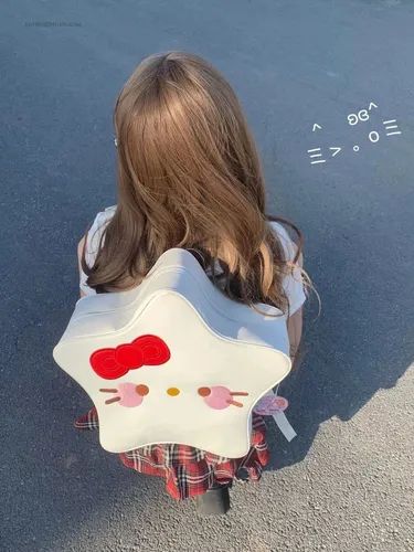Mochila Hello Kitty Estrella Cuero PU 37 cm