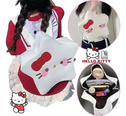 Mochila Hello Kitty Estrella Cuero PU 37 cm