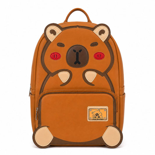 Mochila Capibara Tamaño A4 Cuero PU