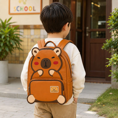 Mochila Capibara Tamaño A4 Cuero PU