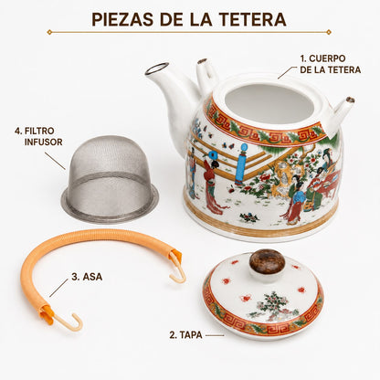 Tetera Oriental de Cerámica 900 ml con Infusor