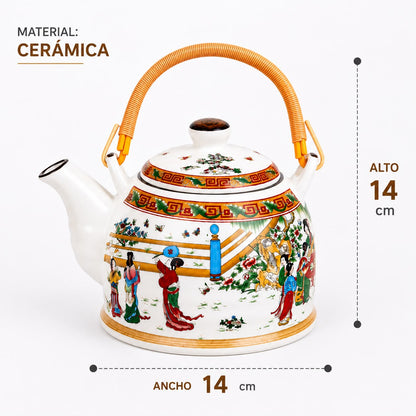 Tetera Oriental de Cerámica 900 ml con Infusor