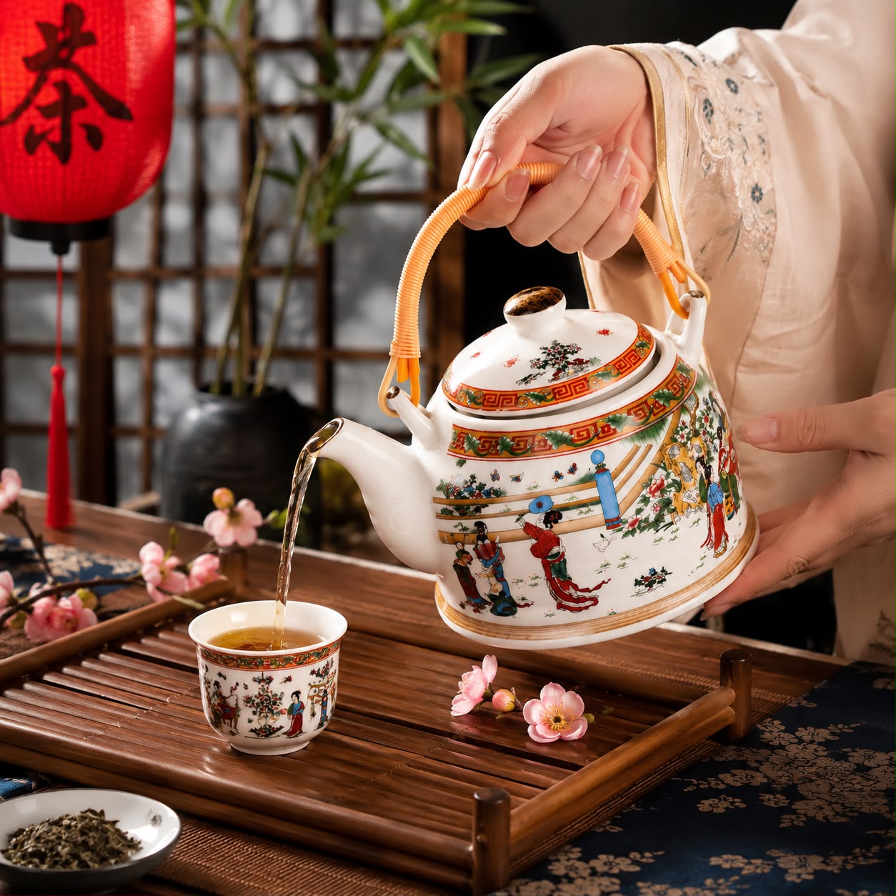Tetera Oriental de Cerámica 900 ml con Infusor