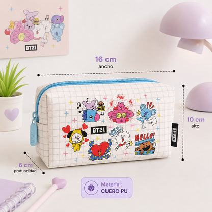Neceser BT21 BTS Line Friends de Cuero PU 16 cm