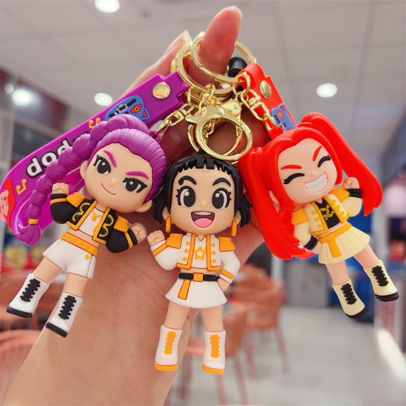 Pack de 4 Llaveros Guerreras K-Pop Demon Hunters de Jebe 7 cm