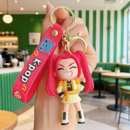 Pack de 4 Llaveros Guerreras K-Pop Demon Hunters de Jebe 7 cm